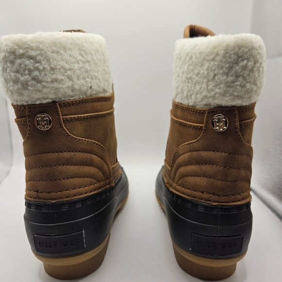 Tommy Hilfiger Women's Rainah Duck Booties Dark Brown Size 7m - Picture 5 of 8